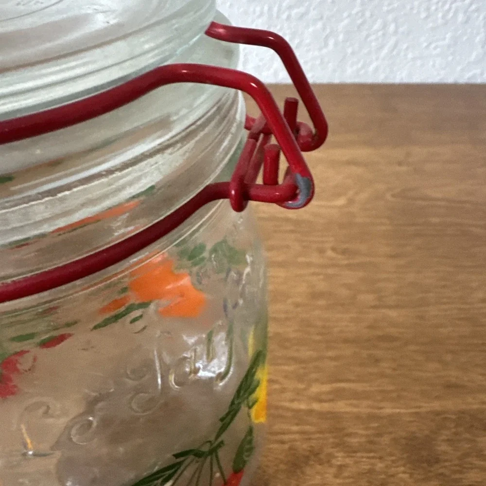 Vintage Le Parfait Super Glass Jar Hermetic Fruit Kitsch France Cottage Core